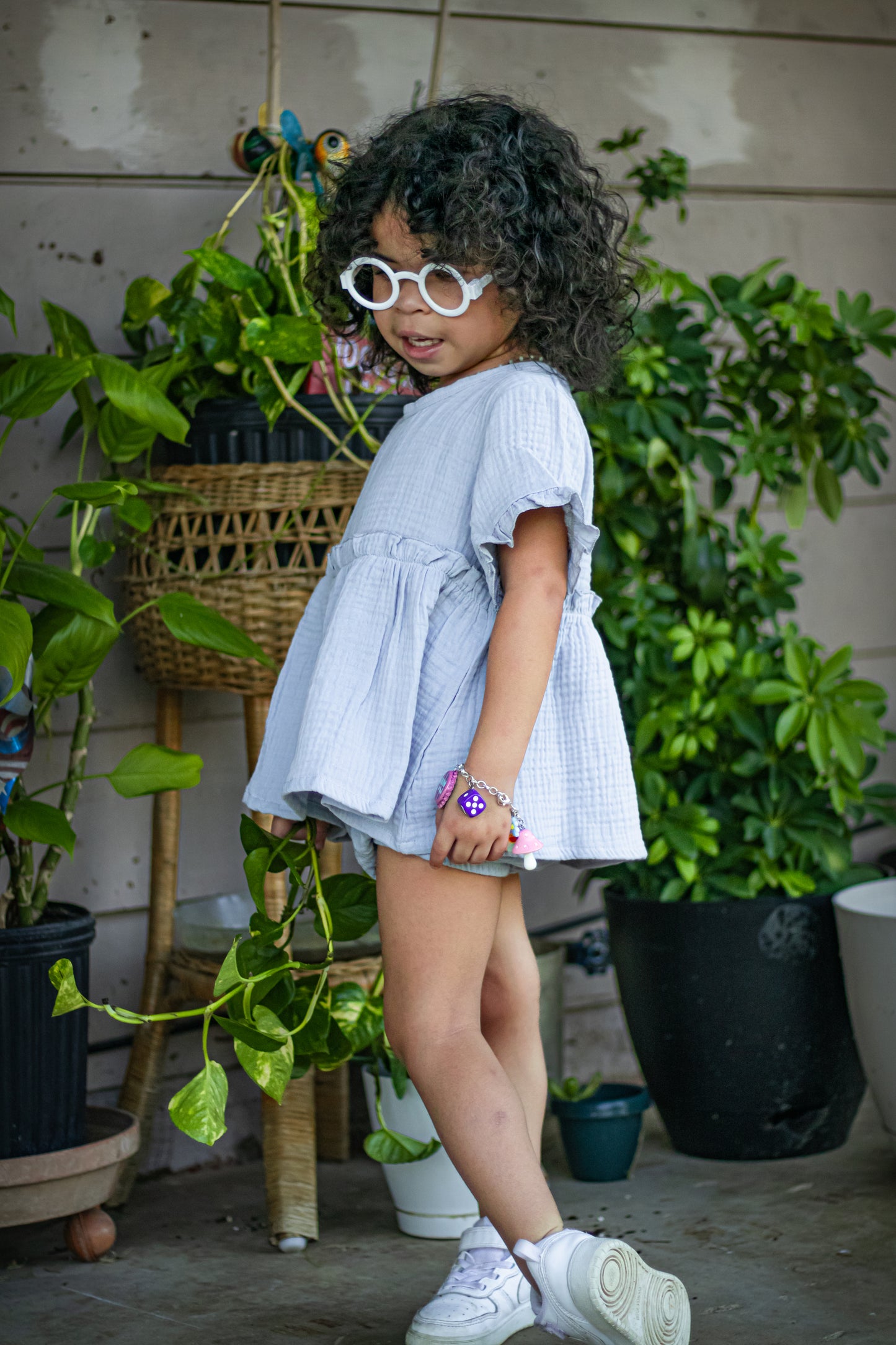 Muslin Two Piece Bummy Set Grey