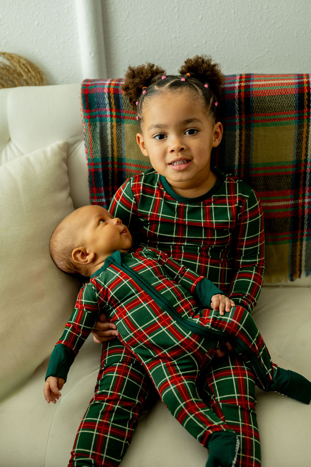 PINE PLAID FOOTIE