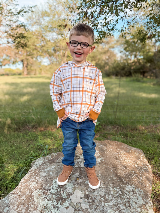 PLAID TO THE BONE HOODIE