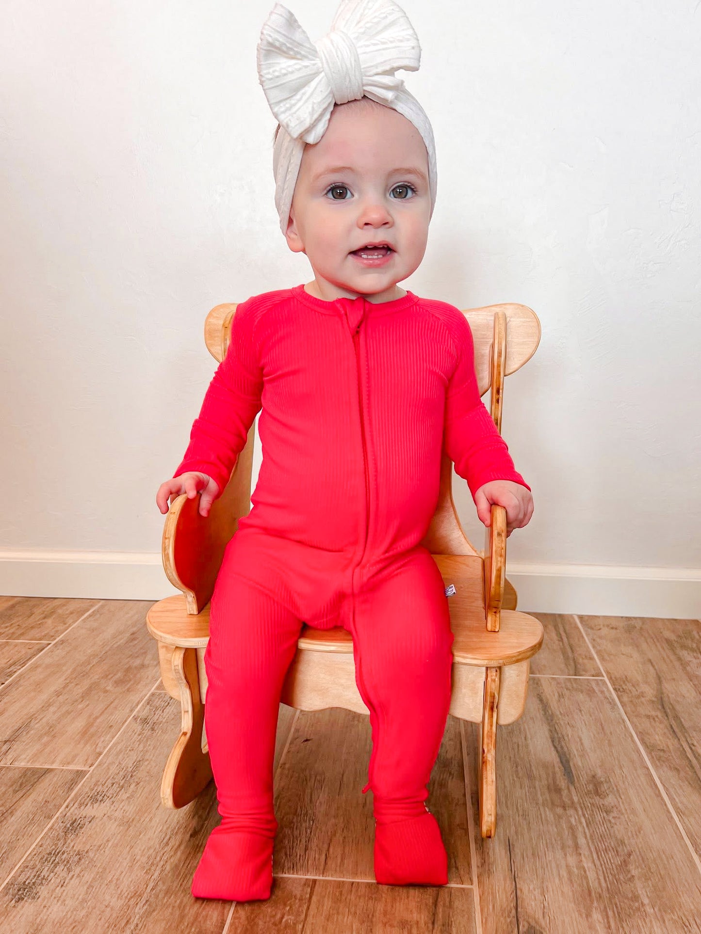 WATERMELON RIBBED FOOTIE