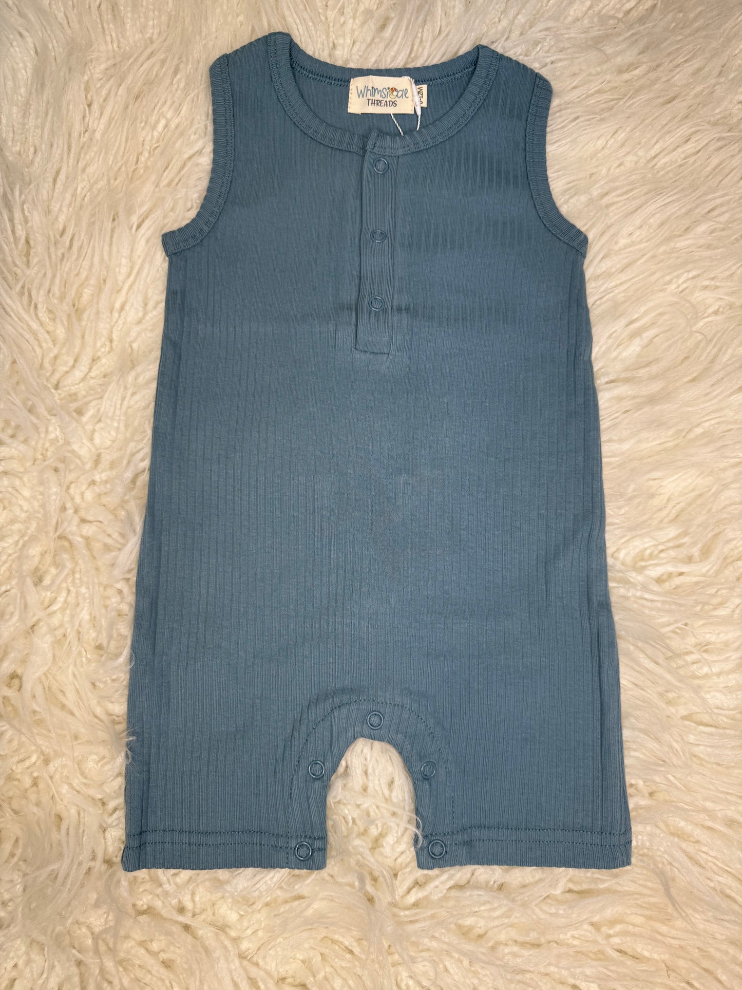Ribbed Cotton Romper