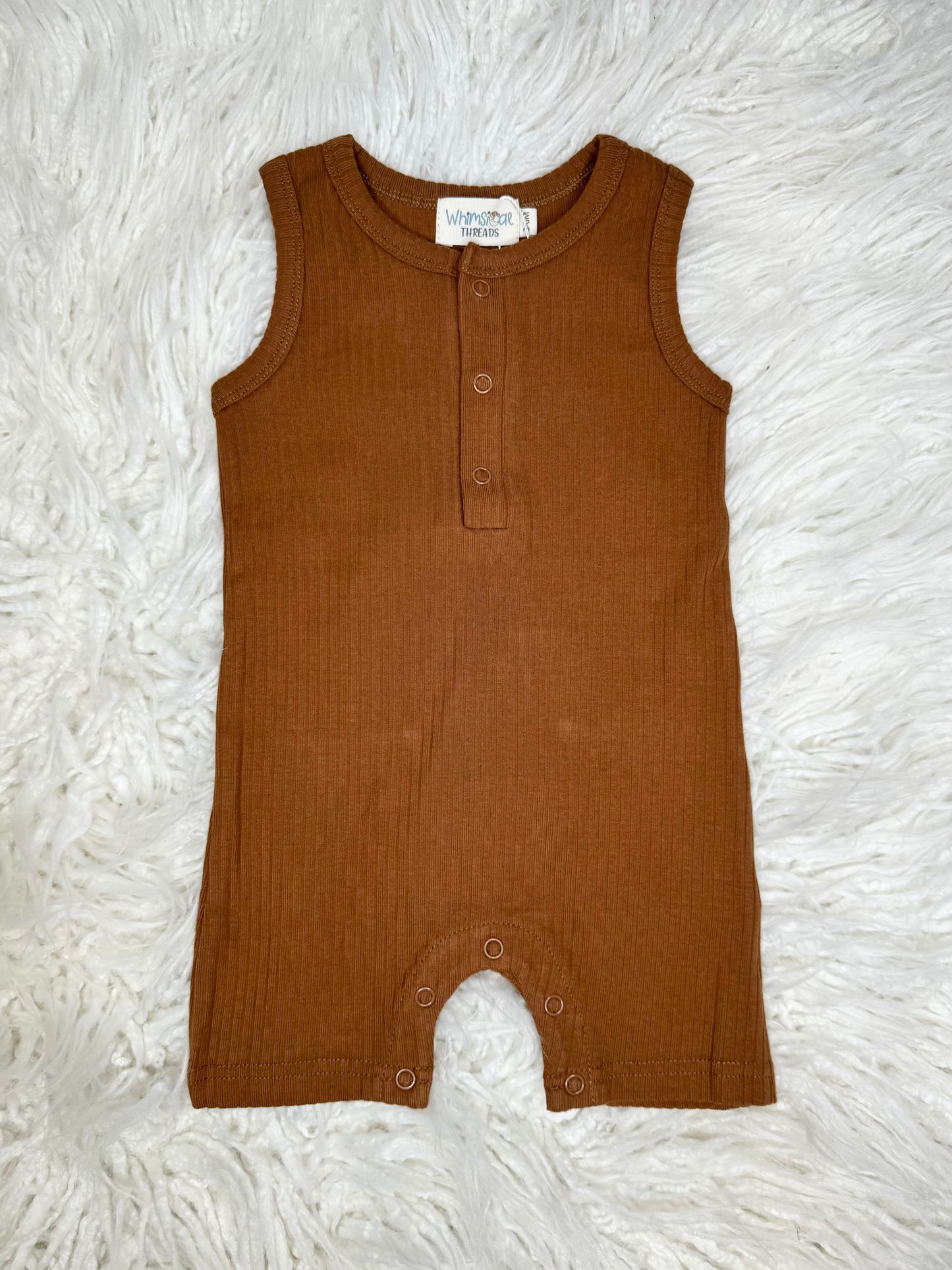 Ribbed Cotton Romper