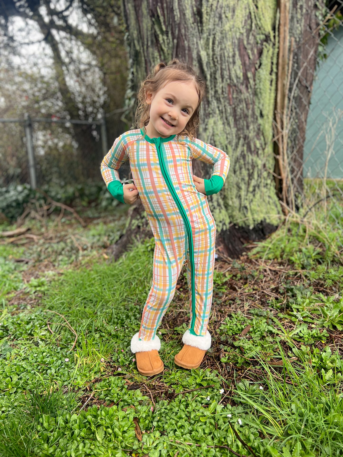 PLAID FOOTIE