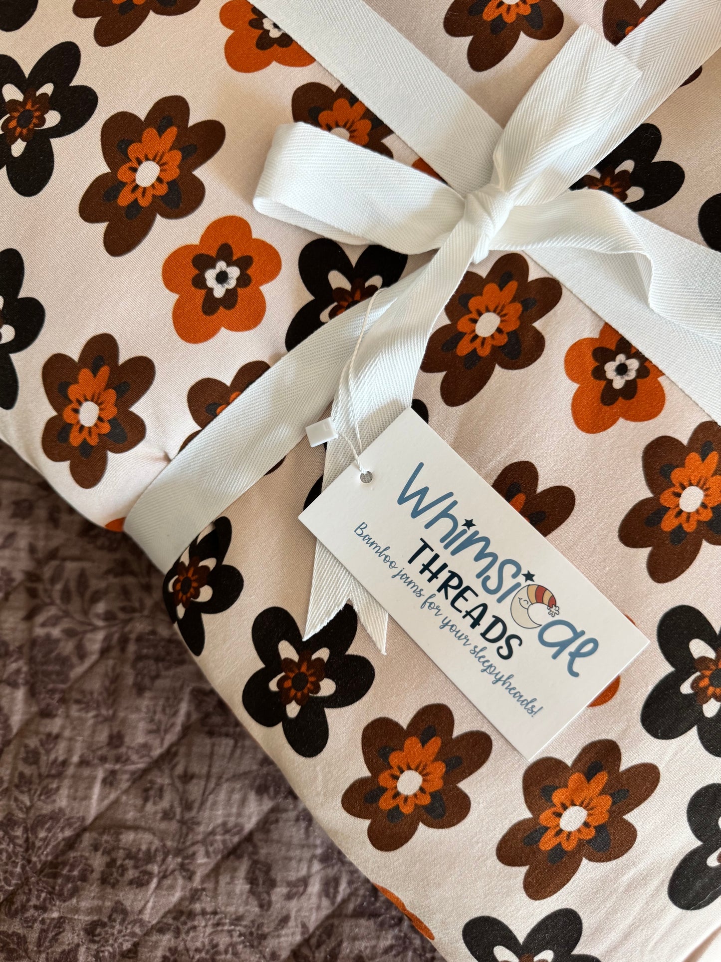 MOCHA BLOOMS TODDLER BLANKET