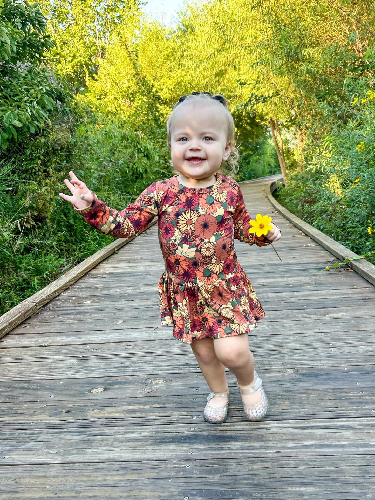 AUTUMN BLOOMS TWIRL W/ BODYSUIT