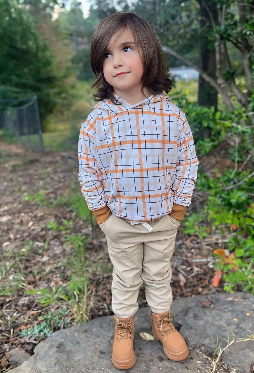 PLAID TO THE BONE HOODIE