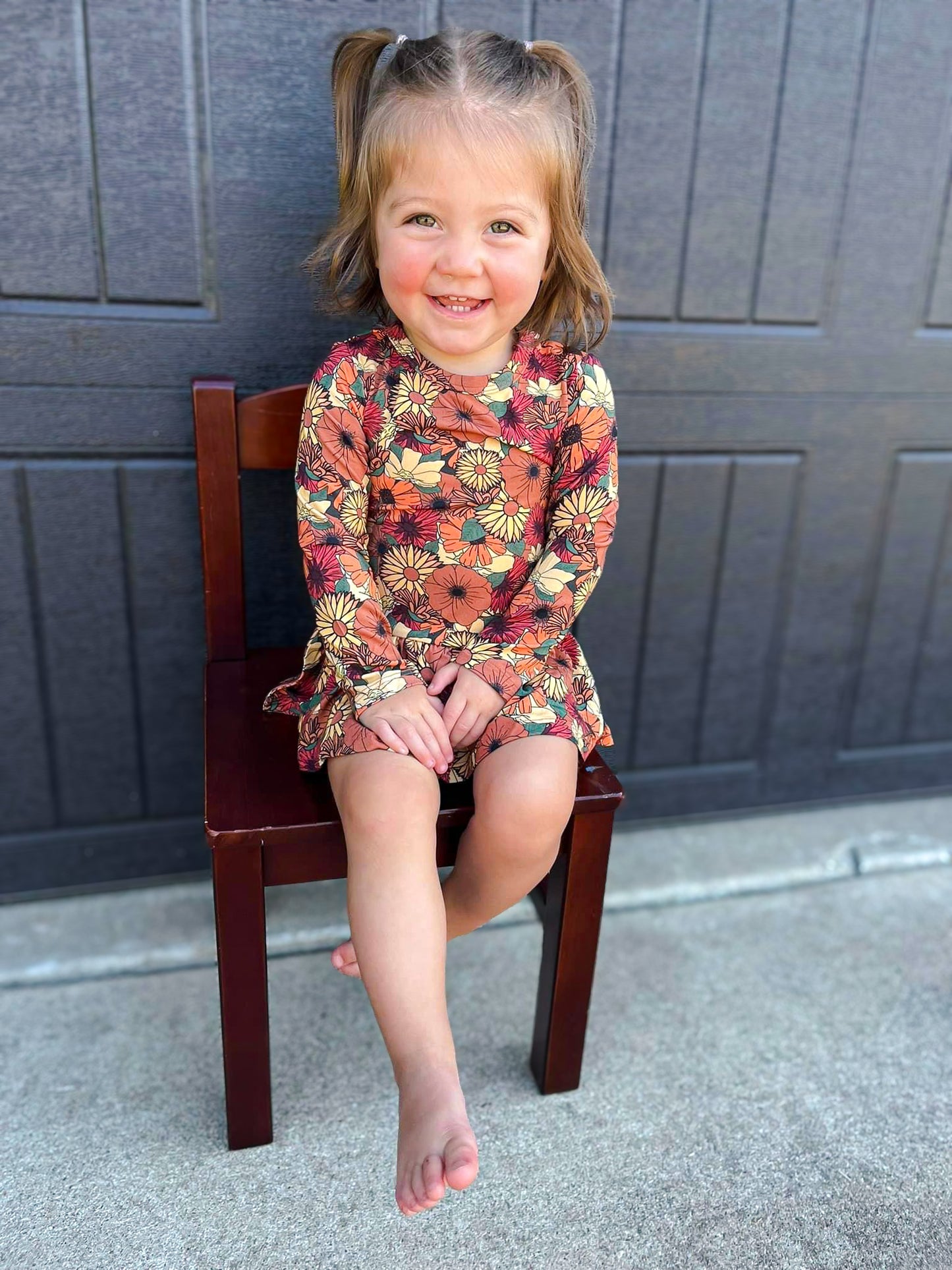 AUTUMN BLOOMS TWIRL W/ BODYSUIT