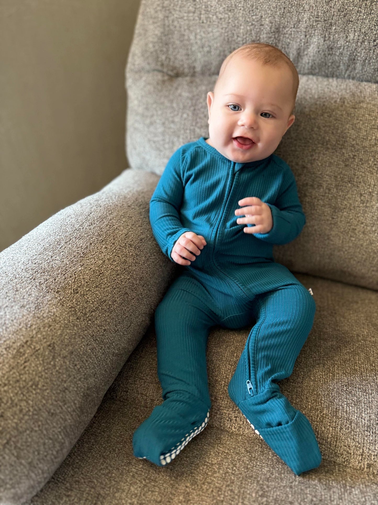 RIBBED MIDNIGHT BLUE FOOTIE