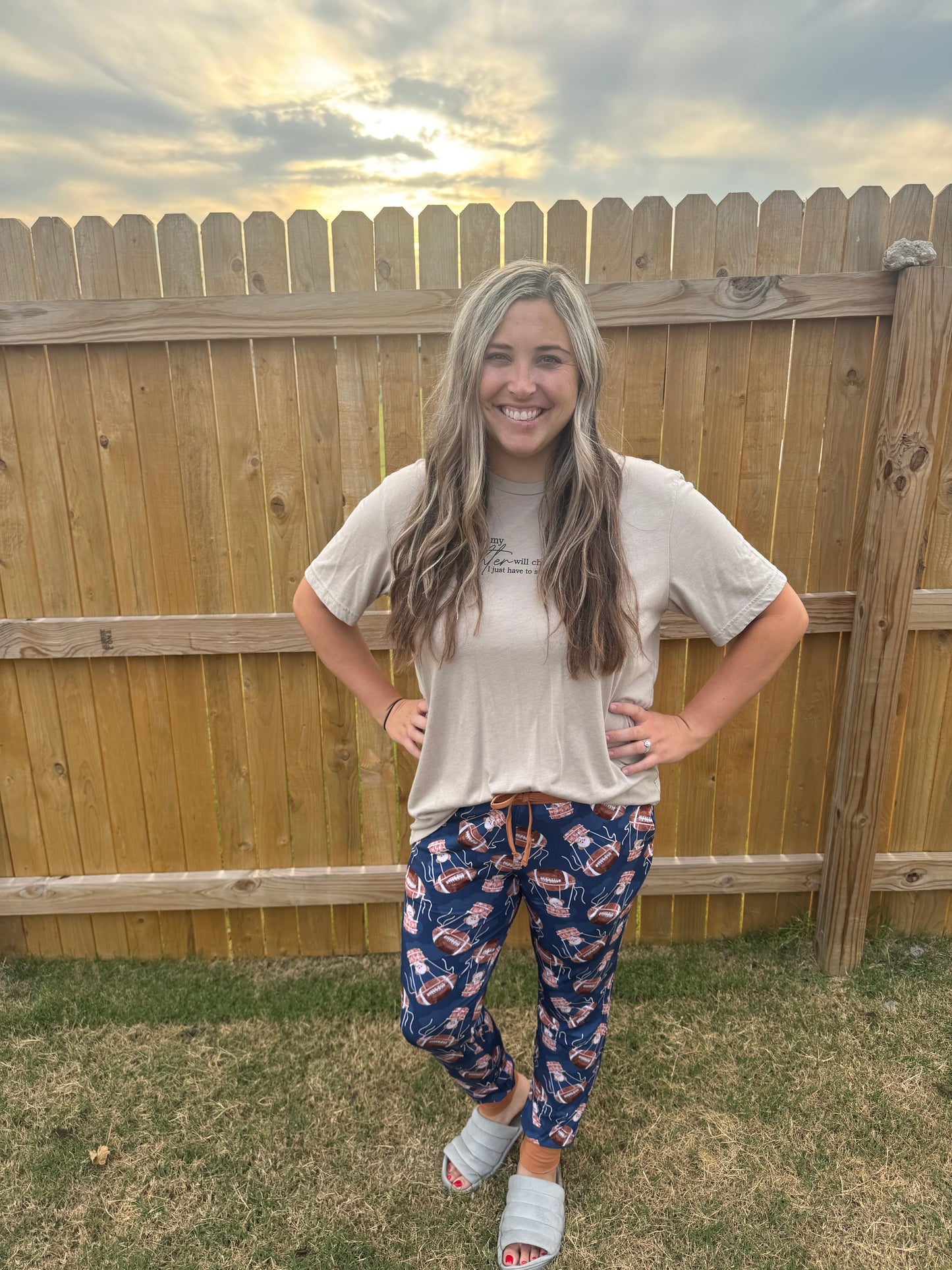 TOUCHDOWN TEDDIES MAMA LOUNGE PANTS