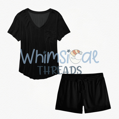 MIDNIGHT MAMA SHORTS SET