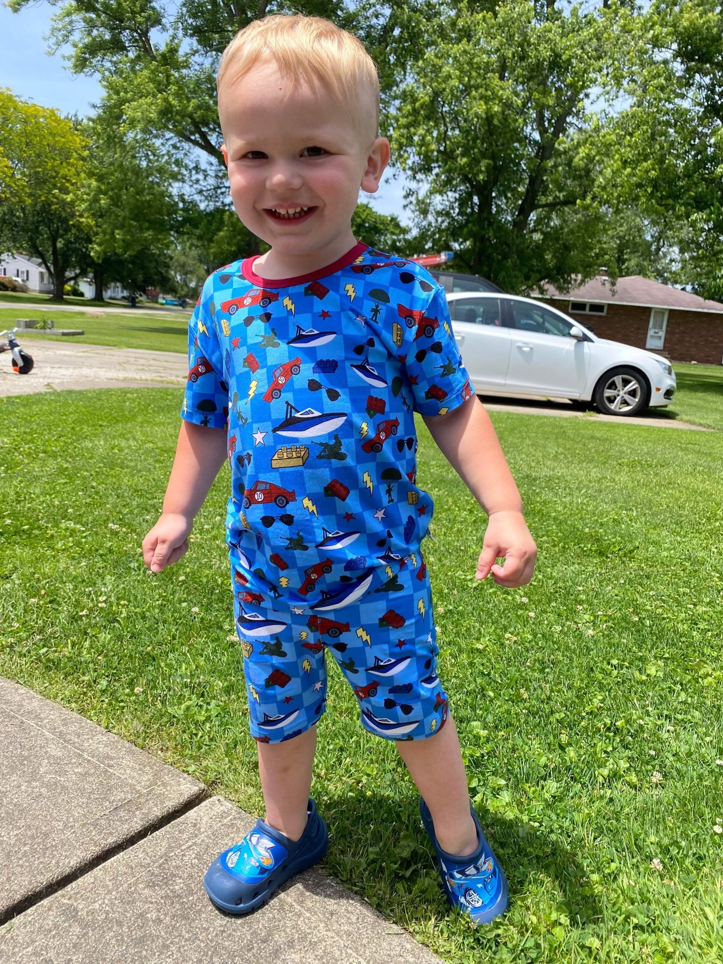 WYATT'S TOYBOX BIKER SHORTS + TEE SHIRT BAMBOO SET