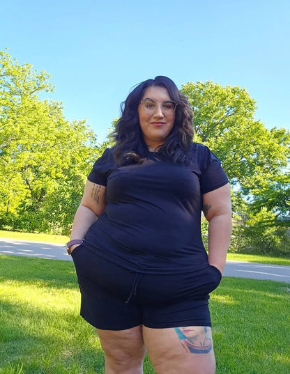 MIDNIGHT MAMA SHORTS SET