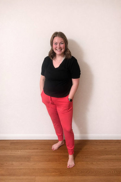 WATERMELON RIBBED MAMA LOUNGE PANTS