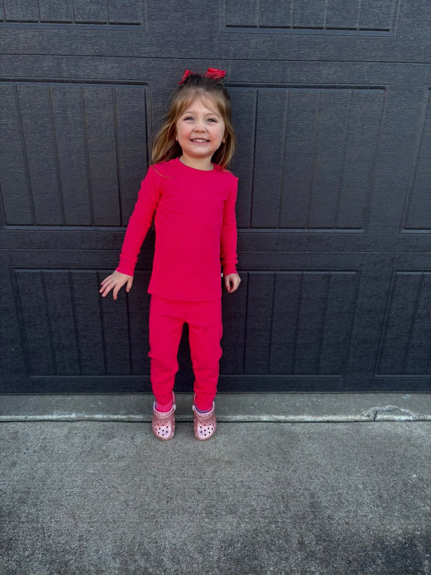 WATERMELON SUGAR RIBBED SLEEPY SET