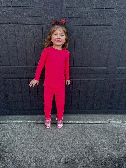 WATERMELON SUGAR RIBBED SLEEPY SET