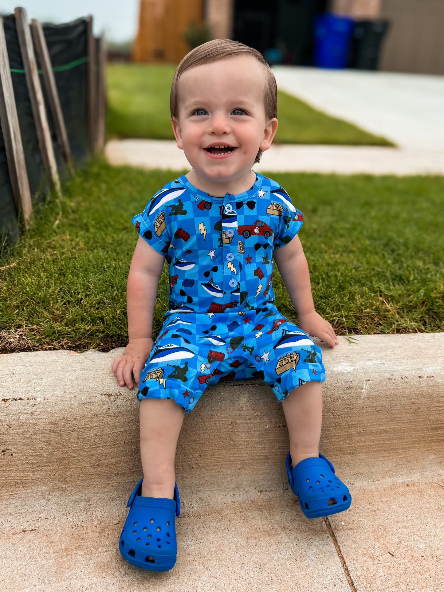 WYATT'S TOYBOX DAYWEAR ROMPER W/ SNAPS