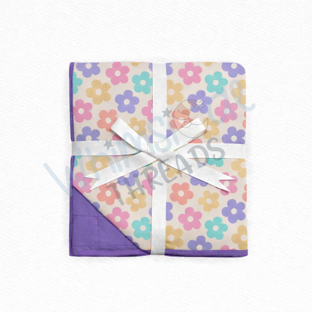 PASTEL FLORAL TODDLER BLANKET