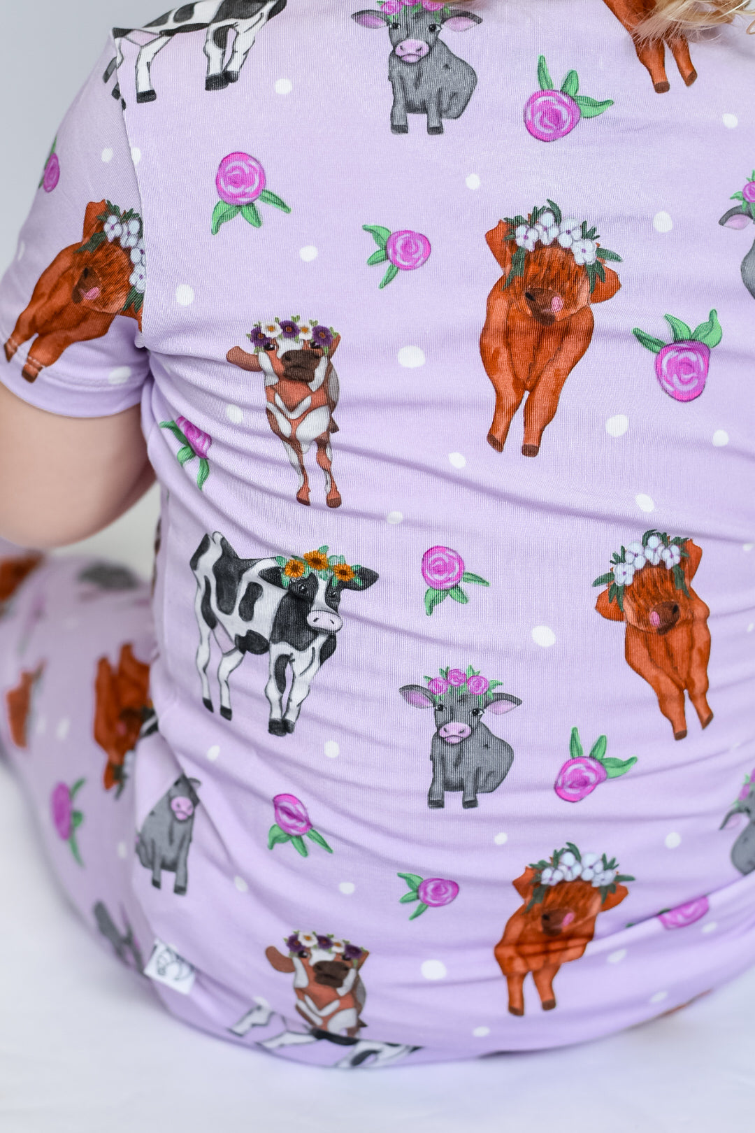 PURPLE COW SHORT SLEEVE SLEEPY SET