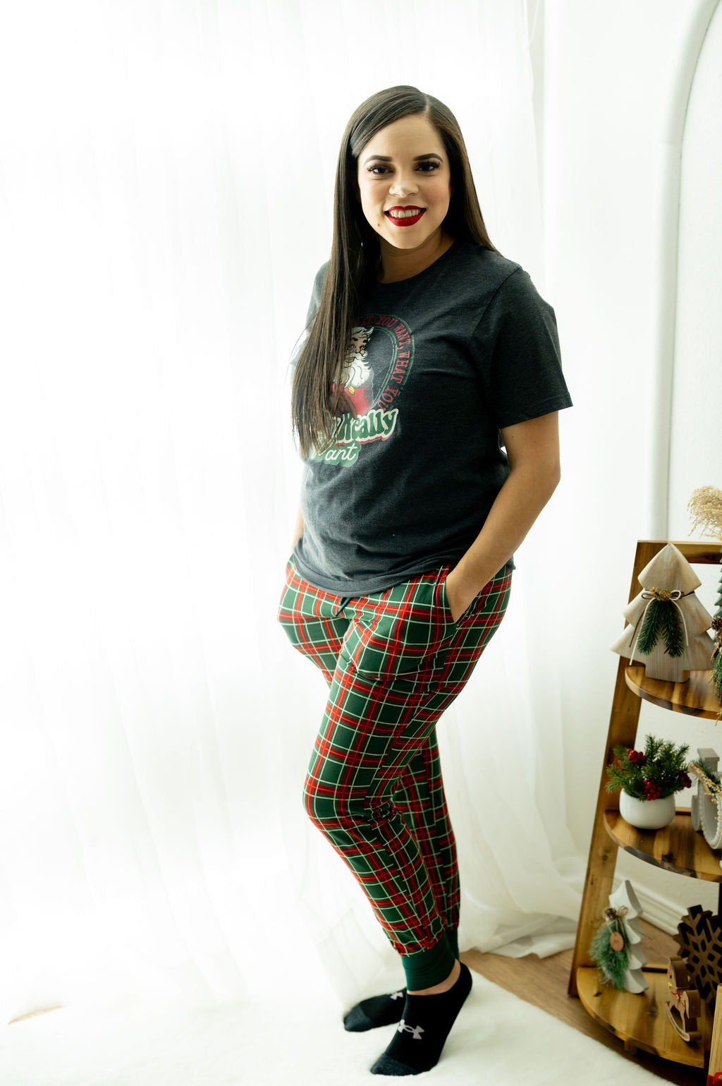 PINE PLAID MAMA LOUNGE PANTS