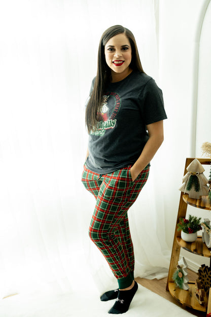 PINE PLAID MAMA LOUNGE PANTS