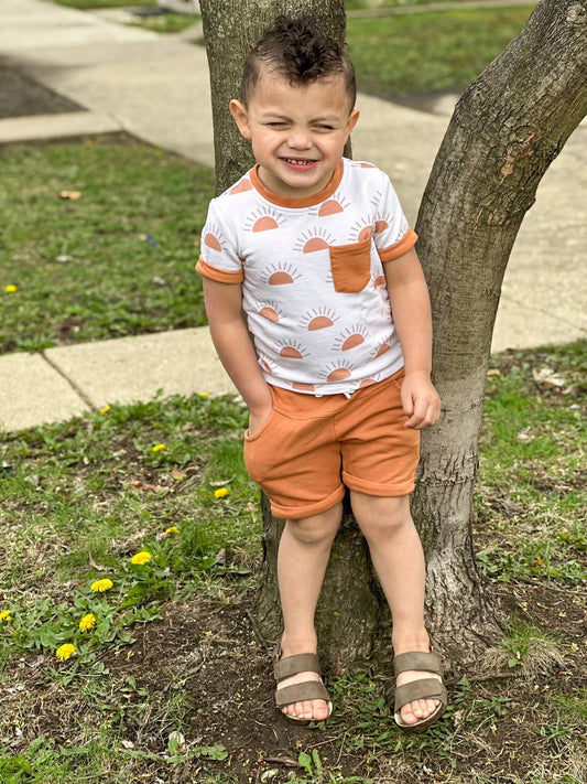 SUNSET POCKET TEE SET