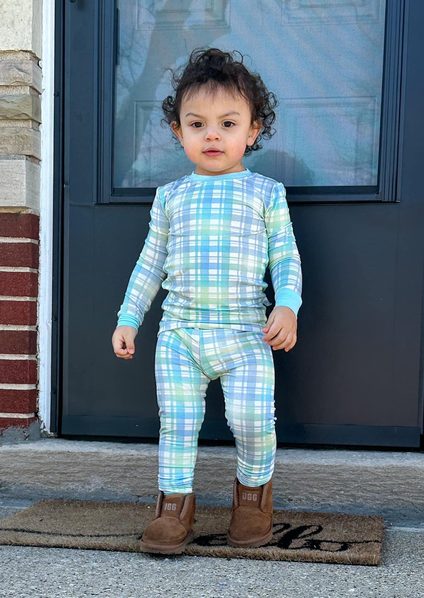 Spring Plaid Two Piece Sleepy Set