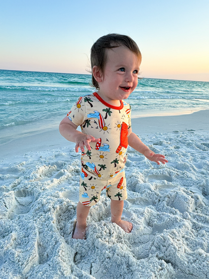 SURFIN' ON A WHIM POCKET TEE SET