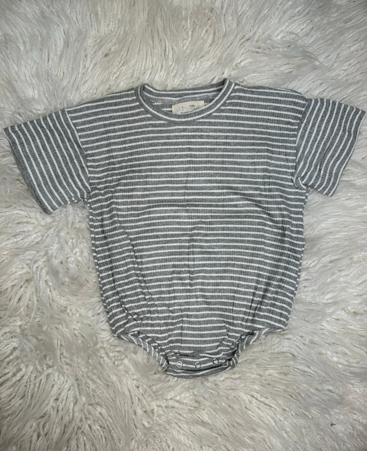 Organic Cotton Stripe Ribbed Bubble