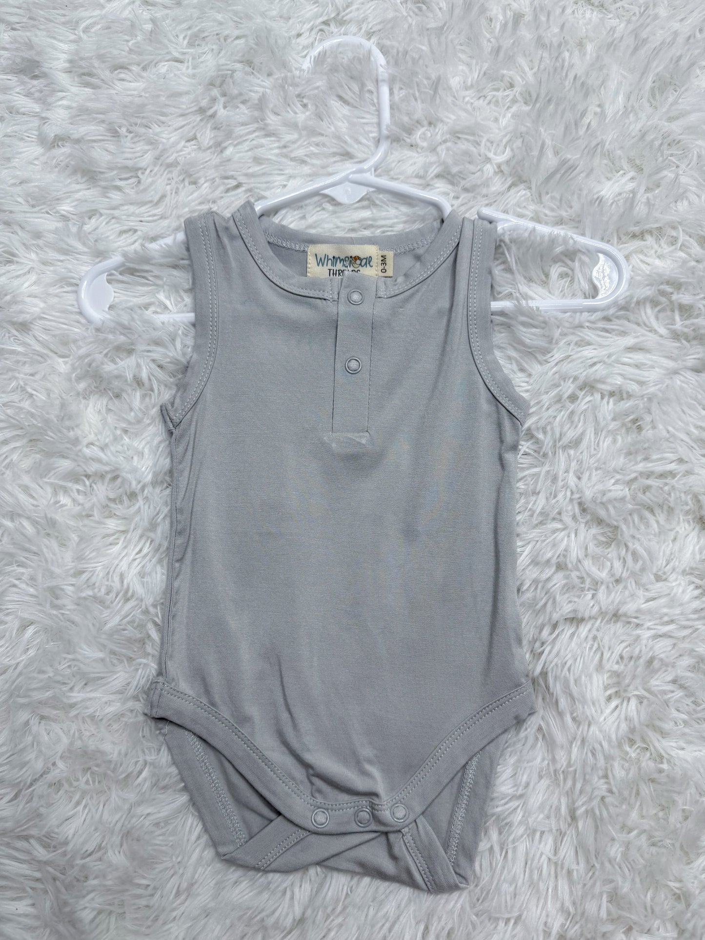 GREY BAMBOO BODYSUIT