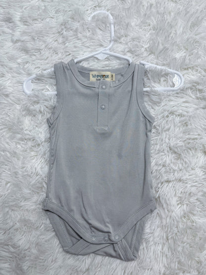 GREY BAMBOO BODYSUIT