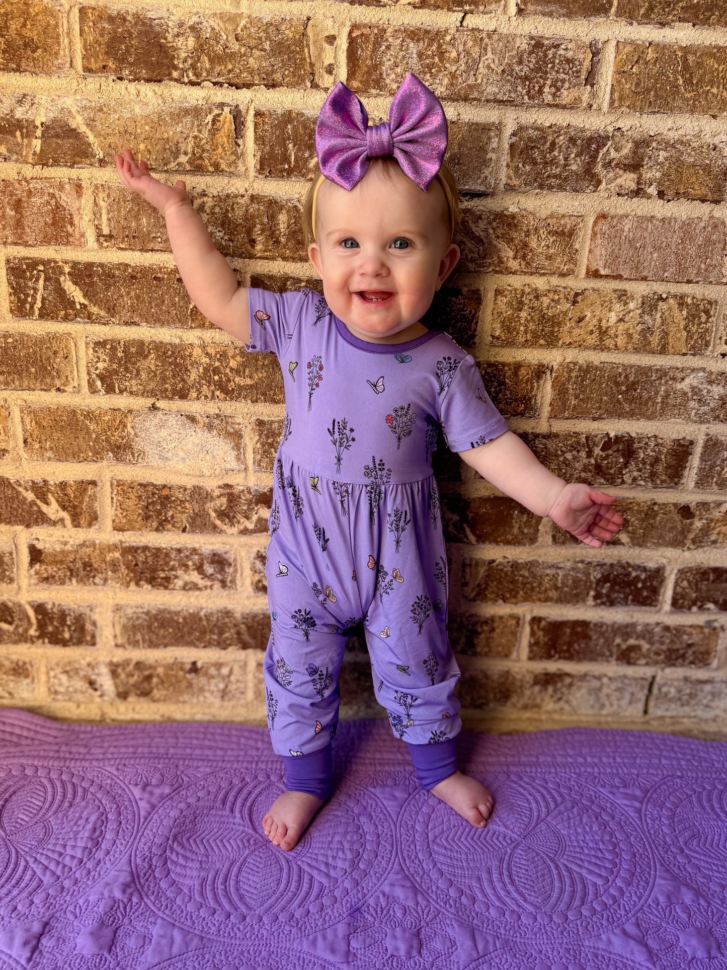 VIOLET'S VALLEY BUBBLE ROMPER