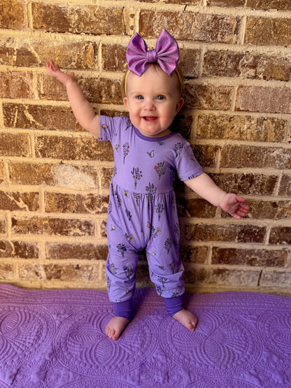 VIOLET'S VALLEY BUBBLE ROMPER