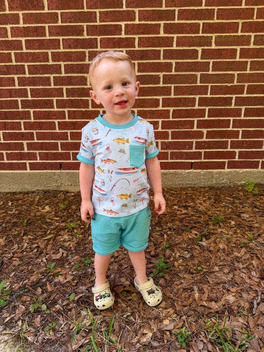BOATS & BOBBERS POCKET TEE SET