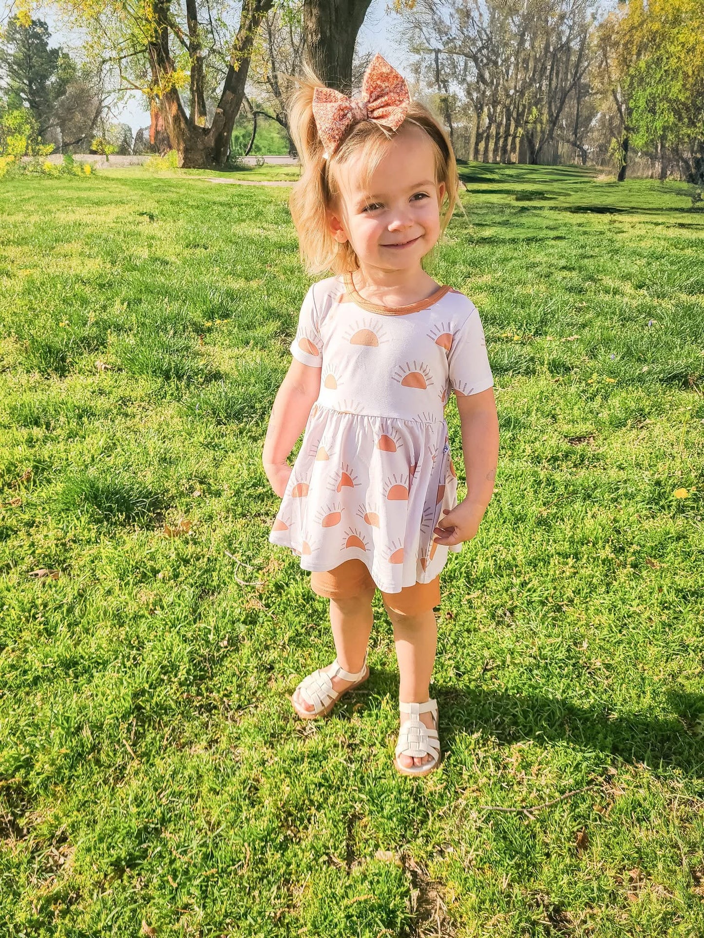 SUNSET PEPLUM + BIKER SHORTS