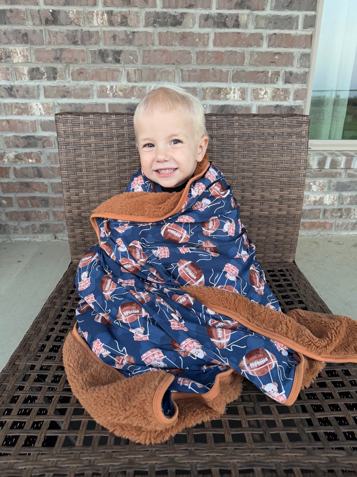 TOUCHDOWN TEDDIES BAMBOO PLUSH BLANKET