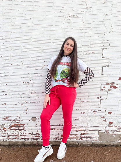 WATERMELON RIBBED MAMA LOUNGE PANTS