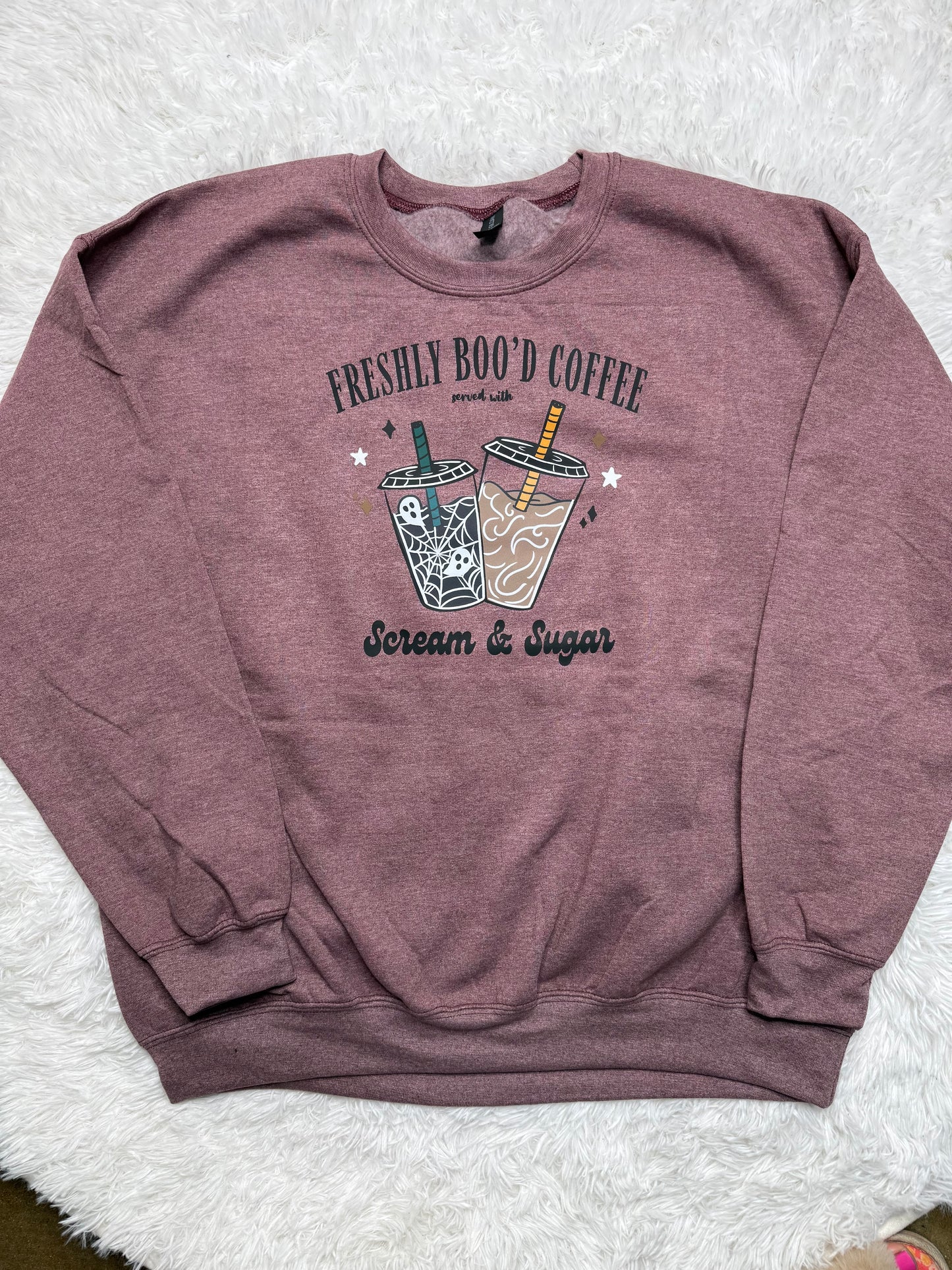 FRESHLY BOO'D COFFEE CREWNECK SWEATSHIRT