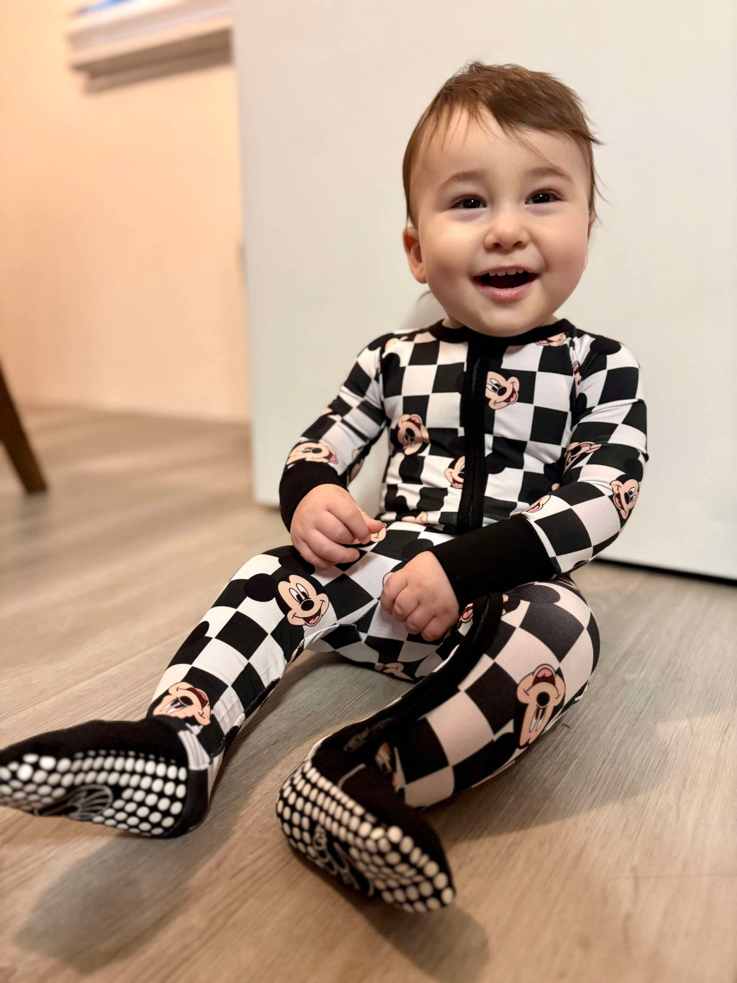 MOUSE TRAP BLACK CHECK FOOTIE