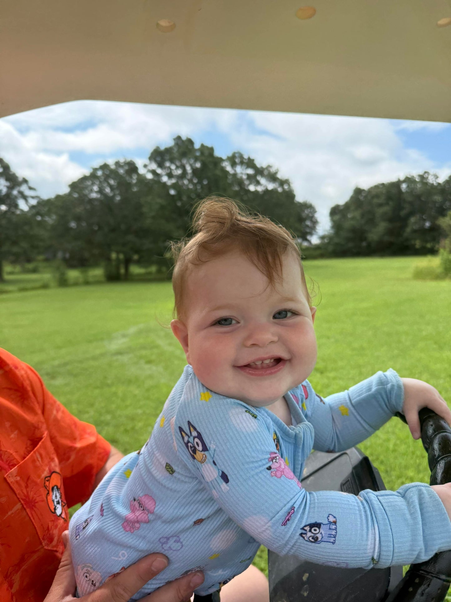 BLUE DOG DOODLE (RIBBED) FOOTIE