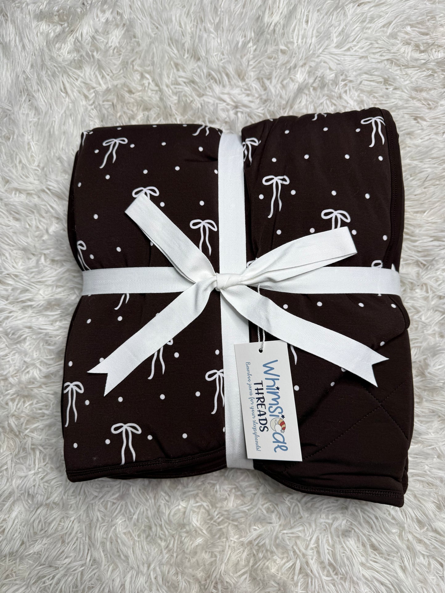 COCOA BOWS TODDLER BLANKET