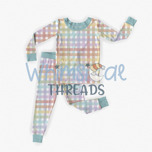 PRE-ORDER SPRING PLAID SLEEPY SET