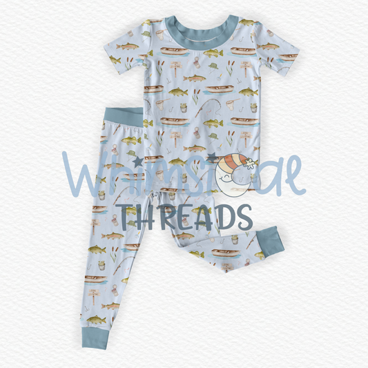 PRE-ORDER BOATS & BOBBERS SHORT SLEEVE SLEEPY SET