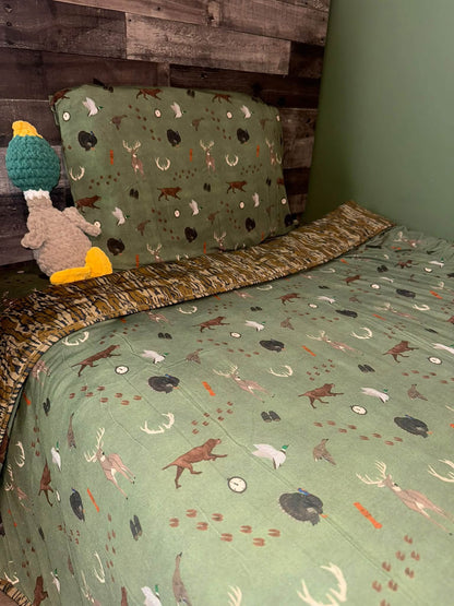 BACKWOODS BOUND TWIN SHEET + PILLOW CASE