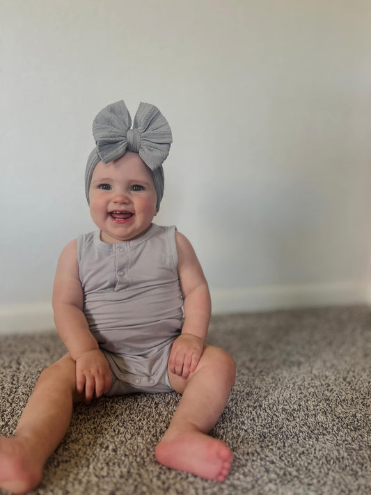 GREY BAMBOO BODYSUIT