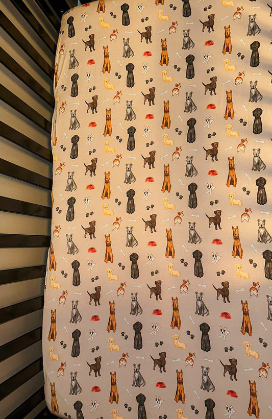 PAWJAMA PARTY CRIB SHEET